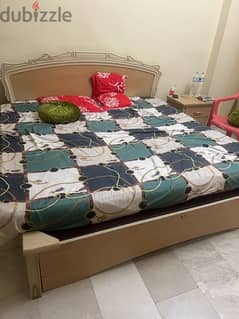 Bed , mattress , side table and dressing table for sale