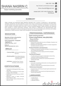 SHANA NASRIN RESUME