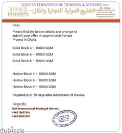 Block works for Subcontract available