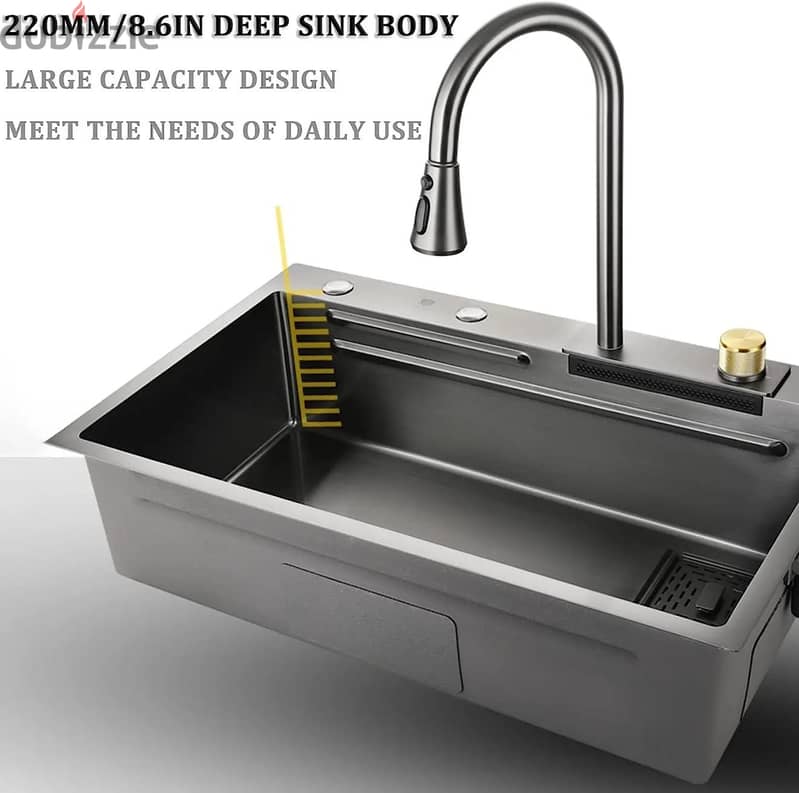 *حوض مطبخ أسود مطفي*    BLACK MATT KITCHEN SINK 5