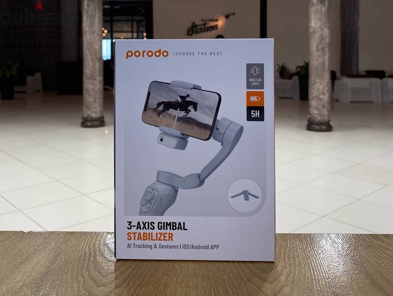 Porodo 3-Axis Anti shake Gimbal P5 1