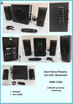 Ikon 2.1 CH -Bluetooth- Home Theatre For sale 0