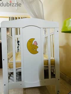 baby crib with mosquito net and mattress