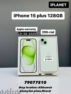 iphone 15plus 128GB | with apple warranty | 100% battery