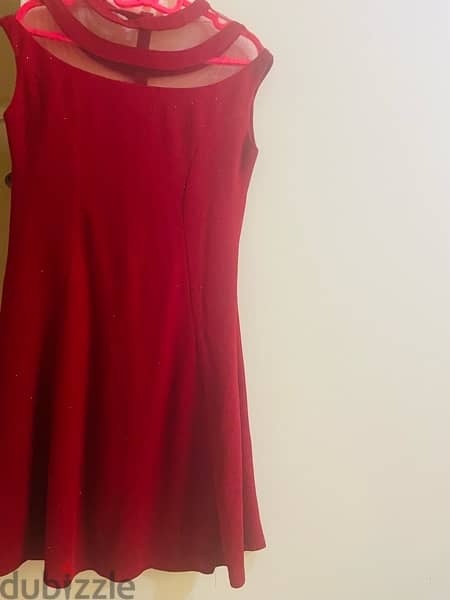 Red party wear dress 1