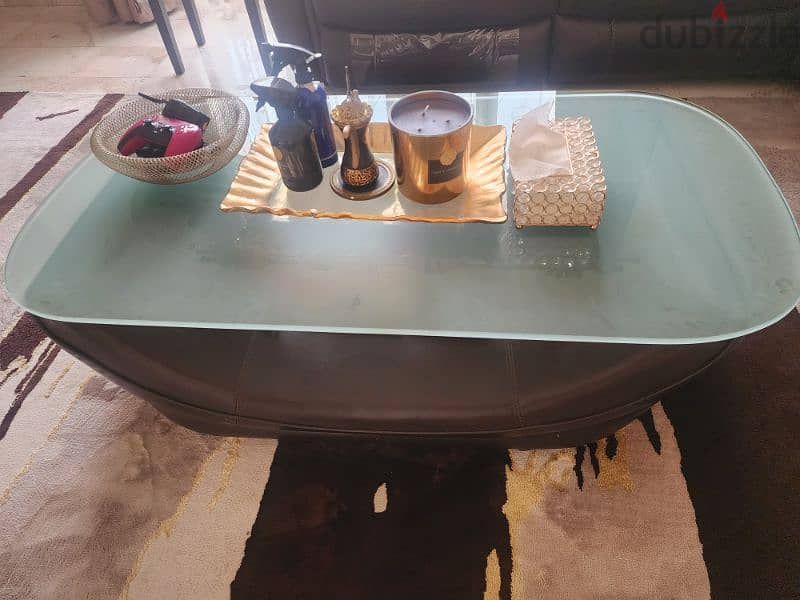 Brown Recliner Sofa & Coffee Table for sale 2