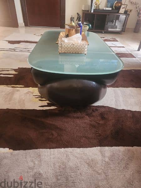 Brown Recliner Sofa & Coffee Table for sale 3