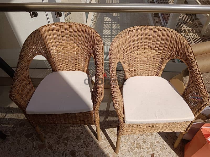 cane chairs with cushions for sale 0