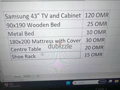 Serious Buyers for Furniture and TV