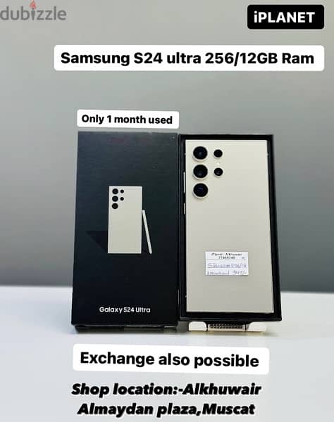 Samsung S24 ultra 256GB 12GB Ram only 1 month used 0