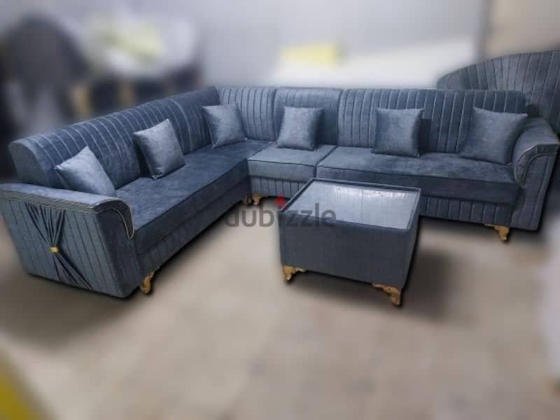 Sofa Majlis L Shape with Round Coffee table 1