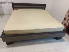 Bed with mattress