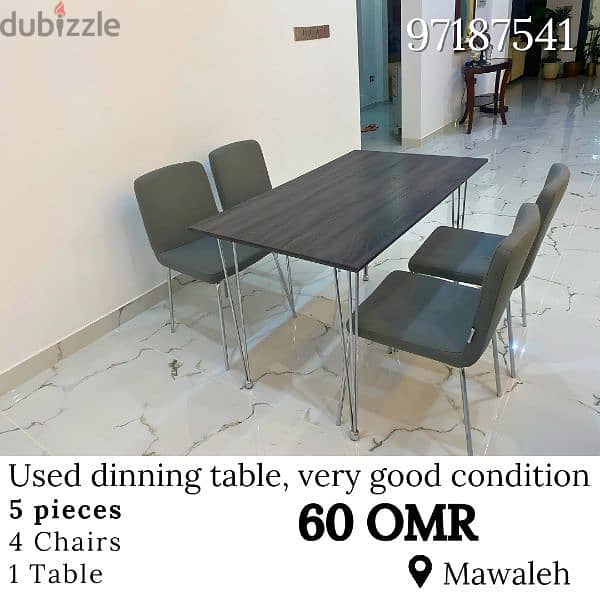 Dining Table for Sale

Used

Includes 4 Chairs

In good condition 0