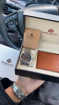 Gift Bigotti box watch and wallet / هديه بوكس بيجوتي ساعه ومحفظه