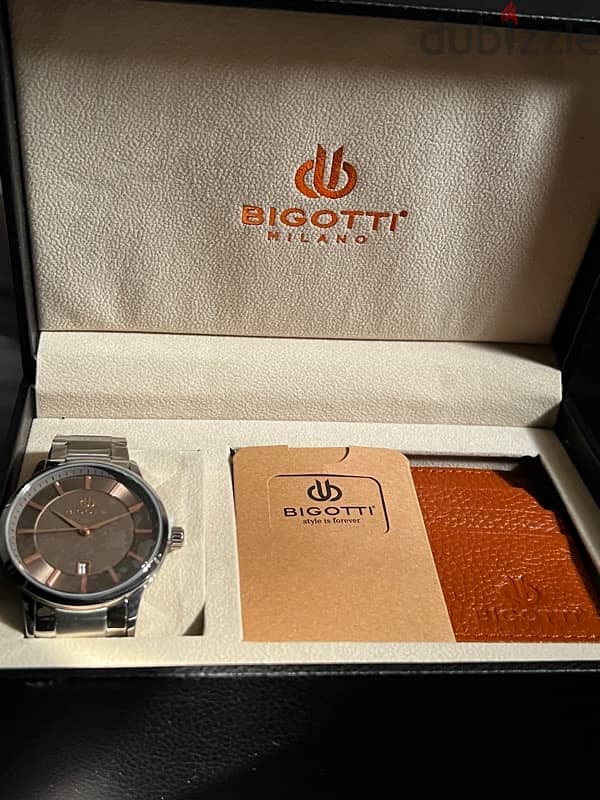 Gift Bigotti box watch and wallet / هديه بوكس بيجوتي ساعه ومحفظه 2