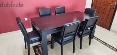 Dining table with 6 chairs