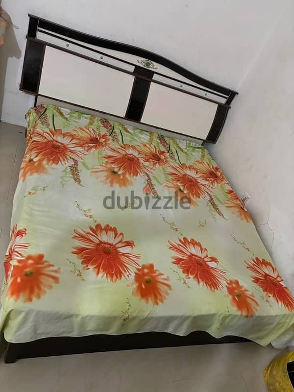 king size bed available (no matress) +3 seater sofa 1