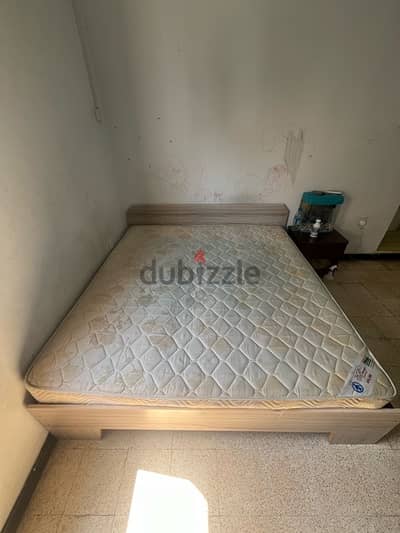 bed with mattress