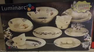 LUMINARC 38 PC DINNERSET+6 GLASSES (EXTRA RESISTENT  )DINNER SET