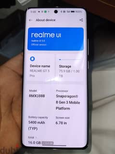 REALME GT 5 pro 1000gb 16 ram