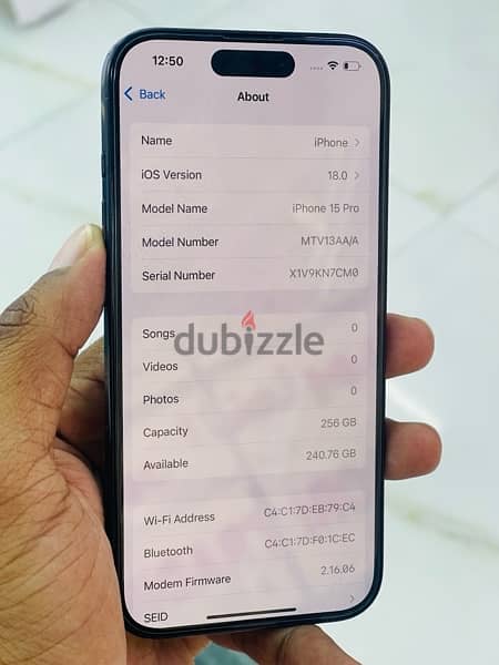 I Phone 15 Pro 256gb Black 5