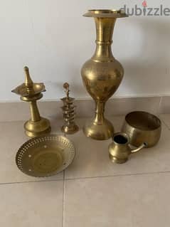 Brass Decor items Assorted 6 PCs