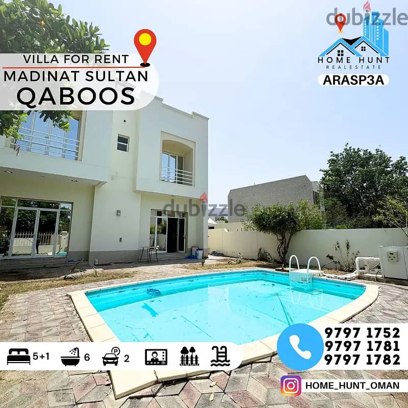 MADINAT QABOOS | BEAUTIFUL 5+1 BR VILLA WITH PRIVATE POOL 0