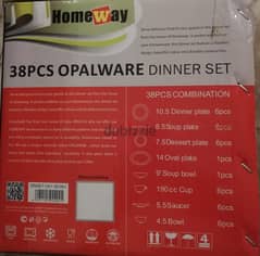 Opalware Dinner set  38 pcs for sale