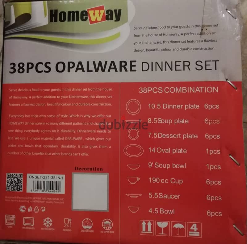 Opalware Dinner set  38 pcs for sale 0