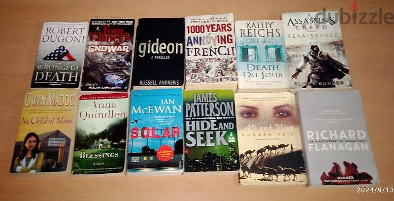 English novels for sale 1 omr each 1