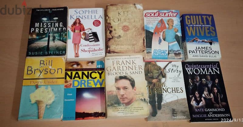 English novels for sale 1 omr each 5