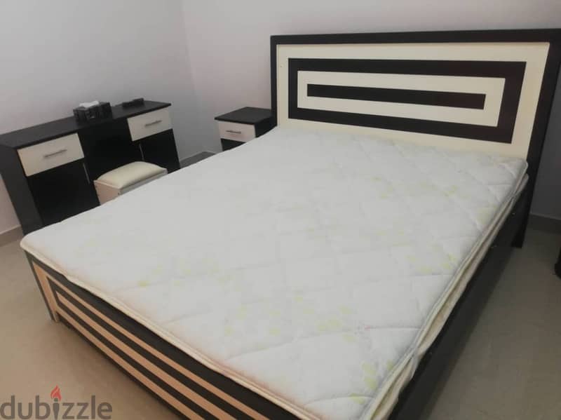 King size Bed + Mattress 1