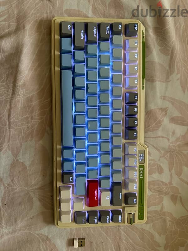 KZZI gaming keyboard fully customized with brown and purple switches 2