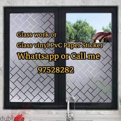 Glass Tint Film Sticker Frosted work service Muscat