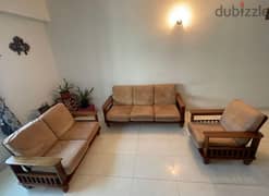 Wooden sofa set (6 seater)