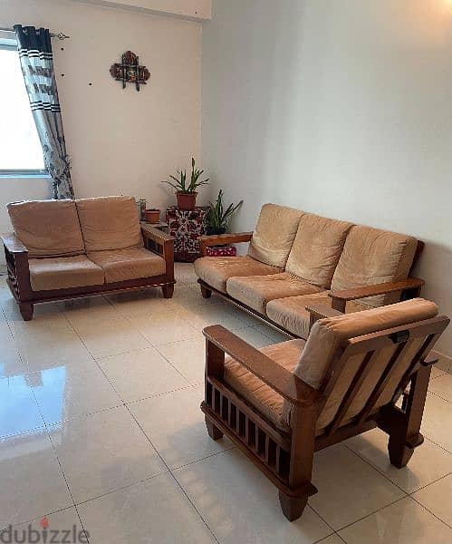 Wooden sofa set (6 seater) 3