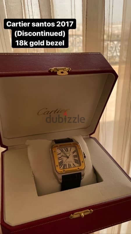 Cartier Santos 18k Gold Bezel 0