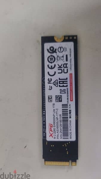 1tb nvme m. 2 XPG SN6000np lite 0