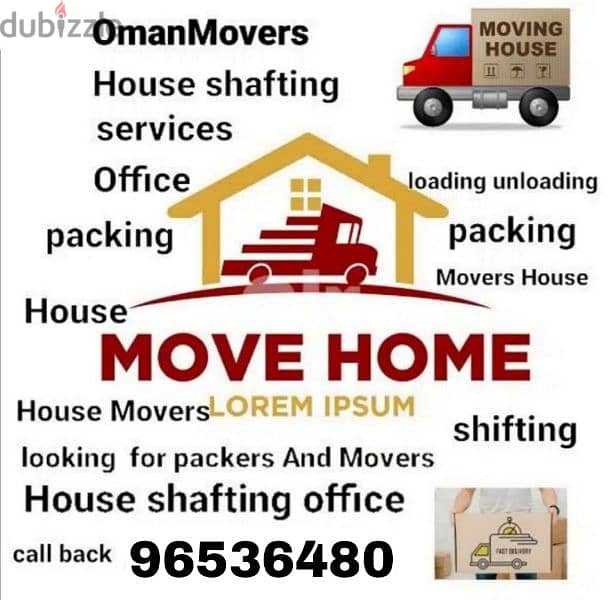 HOUSE MOVING & PACKING TRANSPORT SERVICE OMAN 0