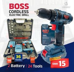 boss 36V double batter drill machine