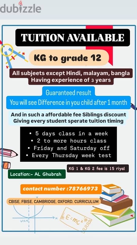 Tuition available kindergarten to grade 12 guaranteed result 0