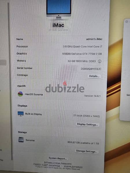 27" iMac 2013 quad core i7 32gb ram 1tb ssd 2gb vram 1