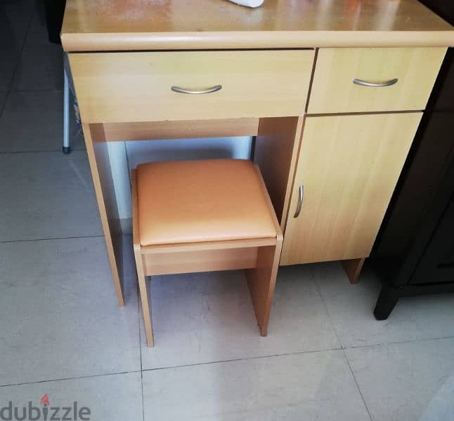 Dressing table with stool. 1