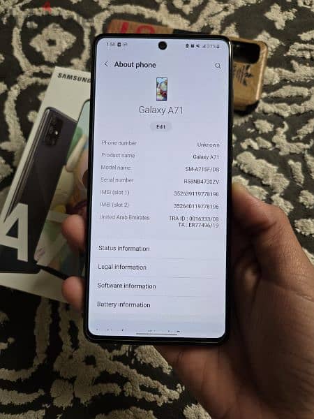 Samsung A71 128gb 8gb (Dual sim) excellent condition 6