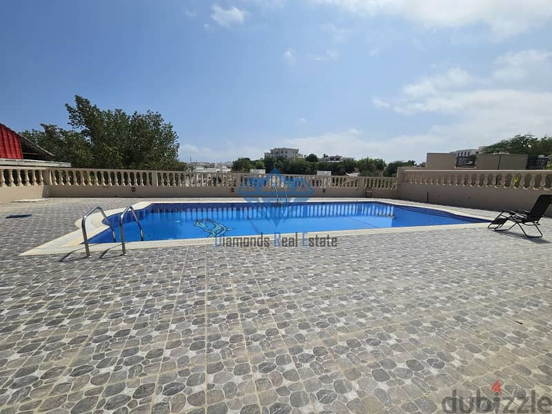 5 bedroom villa in compound with common pool for rent in qurum 3