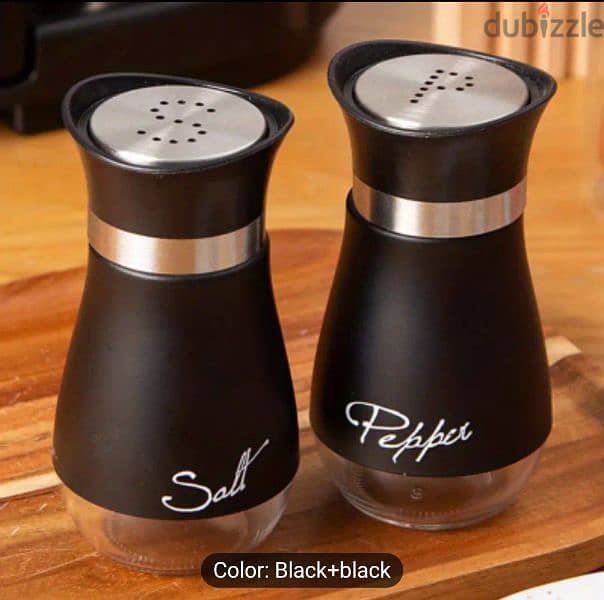 Glass Salt and Pepper Shaker Set, 2-Piece, Stainless Steel Twist Cap 3