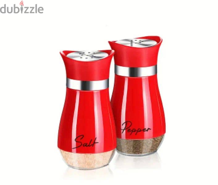 Glass Salt and Pepper Shaker Set, 2-Piece, Stainless Steel Twist Cap 4