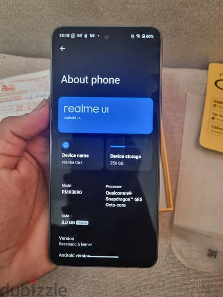 realme c67 256gb 8 months warranty like brand new 2