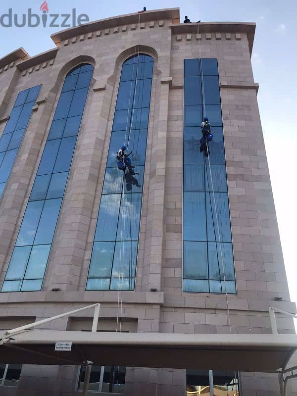 تنظيف زجاج خارجي External glass cleaning 5