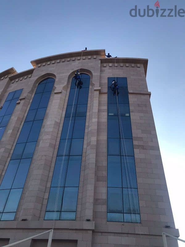 تنظيف زجاج خارجي External glass cleaning 6